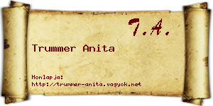 Trummer Anita névjegykártya